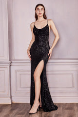 Shimmering Sequin Masterpiece: Cinderella Divine's CF199 for Unforgettable Nights