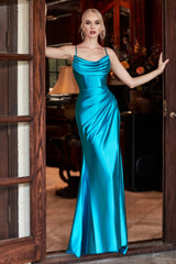 Cinderella Divine CH172: Enchanting Cowl Drape Gown for Formal Occasions