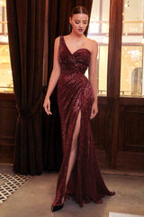 Cinderella Divine CH182: Shimmering Sequined Evening Gown for Unforgettable Occasions