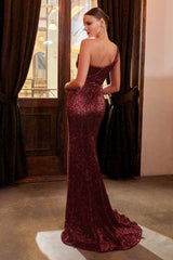 **Cinderella Divine CH182: Shimmering Sequined Gown for Unforgettable Occasions**