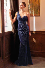 **Cinderella Divine CH182: Shimmering Sequined Gown for Unforgettable Occasions**