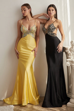 **Cinderella Divine CM330: Captivating Butterfly Beadwork Gown for Enchanting Occasions**