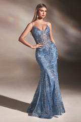 Cinderella Divine's Enchanting Sequin and Sheer Evening Gown: A Shimmering Masterpiece for Unforgettable Occasions