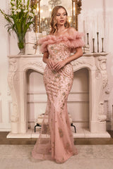 Captivating Elegance: Cinderella Divine J818 Gown for Timeless Glamour