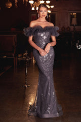 Captivating Elegance: Cinderella Divine J818 Gown for Timeless Glamour