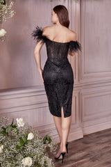 Captivating Cinderella Divine: Off-the-Shoulder Cocktail Dress for Unforgettable Evenings