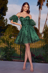 Cinderella Divine KV1089: Enchanting Printed Tulle Gown for Special Occasions