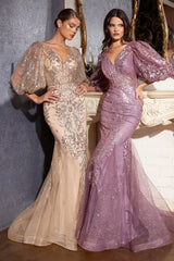 Enchanting Elegance: Cinderella Divine's Timeless Long Gown for Unforgettable Occasions