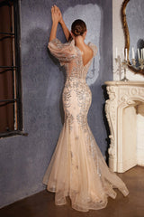 Enchanting Elegance: Cinderella Divine's Timeless Long Gown for Unforgettable Occasions