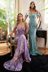 **Cinderella Divine OC014: Shimmering Lace and Beadwork Evening Gown for Enchanting Occasions**