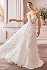 Enchanting Bridal Vision: Cinderella Divine TY11 Gown with Intricate Embroidery and Flowing Grace