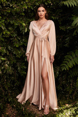 **Cinderella Divine: Enchanting Satin Dress for Timeless Elegance**