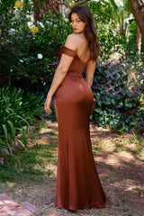 Enchanting Satin Gown: Captivating Cowl Neckline and Graceful Sweep Train
