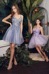 Captivate Hearts in Cinderella Divine's Ethereal Metallic Blossom Dress