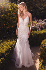 **Captivate Hearts in Cinderella Divine's Enchanting Lace Embroidered Gown**