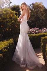 **Captivate Hearts in Cinderella Divine's Enchanting Lace Embroidered Gown**
