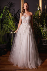 **Enchanting One-Shoulder Bridal Gown: Elevate Your Wedding Day**