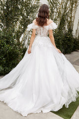 **Cinderella Divine A1070W: Embroidered Elegance for Your Unforgettable Wedding**