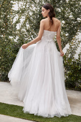 Enchanting Bridal Vision: Cinderella Divine's Intricate Beaded Gown