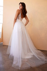 Cinderella Divine's Enchanting A-Line Bridal Gown: A Vision of Grace and Glamour