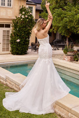 Ethereal Organza Mermaid Wedding Dress for a Fairytale Bride | Bridal Elegance