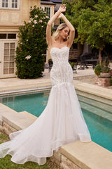 Ethereal Organza Mermaid Wedding Dress for a Fairytale Bride | Bridal Elegance