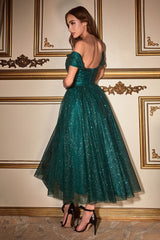 **Cinderella Divine: Shimmering A-Line Dress for Enchanting Occasions**