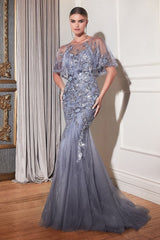 Captivating Capelet Dress by Ladivine: A Symphony of Elegance for Special Occasions