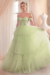 Cinderella Divine's Enchanting Layered Tulle Ballgown for Unforgettable Occasions