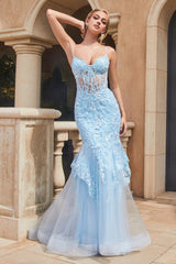 **Cinderella Divine's Dreamy Lace Mermaid Gown: Enchanting Elegance for Special Occasions**