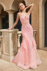 **Cinderella Divine's Dreamy Lace Mermaid Gown: Enchanting Elegance for Special Occasions**