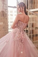 Cinderella Divine: Enchanting Strapless Tulle Ball Gown for Special Occasions