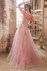 Cinderella Divine: Enchanting Strapless Tulle Ball Gown for Special Occasions