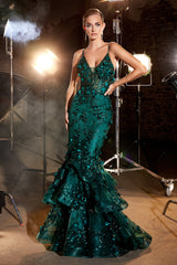 **Cinderella Divine's Enchanting Floral Mermaid Gown: A Statement of Elegance**