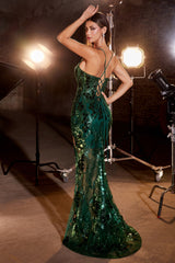 Enchanting Sheer Embellished Dress: Cinderella Divine's Statement Piece