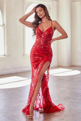 Enchanting Sheer Embellished Dress: Cinderella Divine's Statement Piece