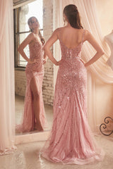 **Cinderella Divine: Shimmering Sequin Gown for a Starlet's Night**