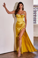 Cinderella Divine: Captivating Satin Corset Dress for Unforgettable Evenings
