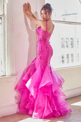 Cinderella Divine's Enchanting Lace Trumpet Gown: A Princess's Dream