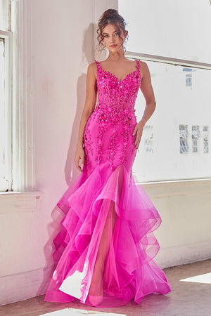 Cinderella Divine's Enchanting Lace Trumpet Gown: A Princess's Dream