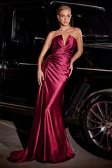 Cinderella Divine: Enchanting Fitted Satin Dress for Unforgettable Occasions