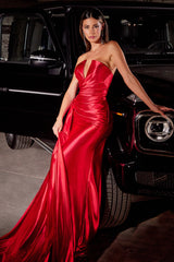 Enchanting Cinderella Divine: Embrace Your Inner Goddess in This Strapless Satin Masterpiece