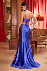 **Cinderella Divine's Enchanting Two-Piece Satin Gown: A Night of Unforgettable Elegance**