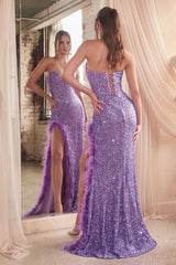 Cinderella Divine: Shimmering Strapless Sequin Gown for Unforgettable Nights