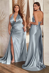 CINDERELLADIVINE's Enchanted Satin Halter Gown: Embrace Elegance and Allure