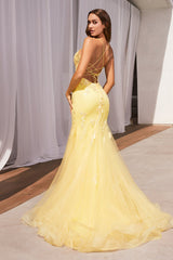 Divine Cinderella's Divine Embrace: Enchanting Floral Mermaid Gown