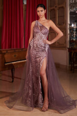 **Cinderella Divine's Captivating One-Shoulder Gown: Embrace Elegance and Allure**