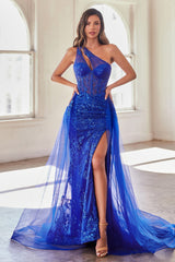 **Cinderella Divine's Captivating One-Shoulder Gown: Embrace Elegance and Allure**