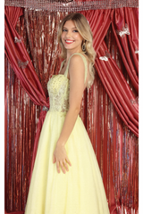 Yellow Plus Size Ball Gown Formal Quinceanera Dress