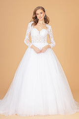 **GLS by Gloria GL1804: Embroidered Bridal Gown for a Regal Wedding**
